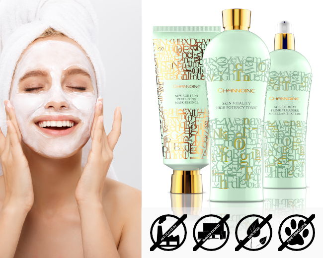 Hocheffiziente und pflegende vegane Gesichtsreinigung mit Gesichtswasser, Gesichtsreinigung und Gesichtsmaske
